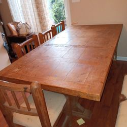 WORMWOOD DINING ROOM TABLE & CHAIRS FROM MEXICO