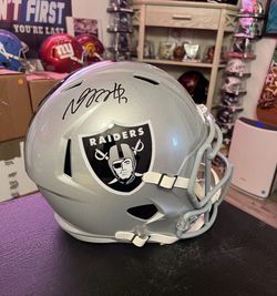 Raiders Davante Adams Autographed Full Size Replica Helmet
