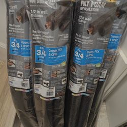 3/4" pipe insulation poly foam pipe frost king pack of 4 - $18