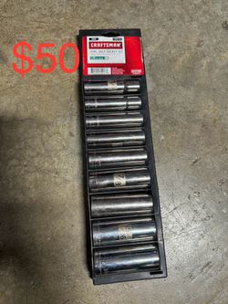 Craftsman 1/2" Drive 9pc SAE 6-Point DEEP Socket Set