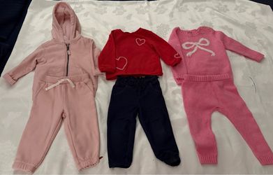 Baby Girls Warm Outfits, Size 12 Months and 12-18 Months