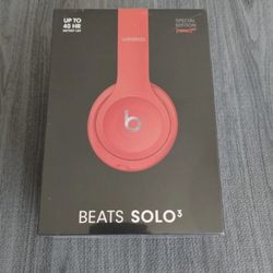 Beats by Dr. Dre Solo3 Wireless On-Ear Headphones Citrus Red NEW SEALED