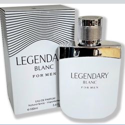 Legendary Blanc for Men 3.4oz 100ml Spray EDP by Fragrance Culture Fresh Fruity Wood Cashmere Oakmoss 