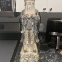 Large vintage, hand-carved Chinese statue