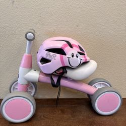Toddler Balance Bike With Helmet 