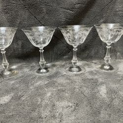 Vintage Crystal Champagne/Sherbet Glasses