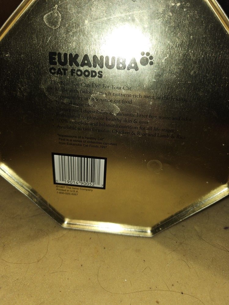 Vintage EUKANUBA  Cat Food Comtainer