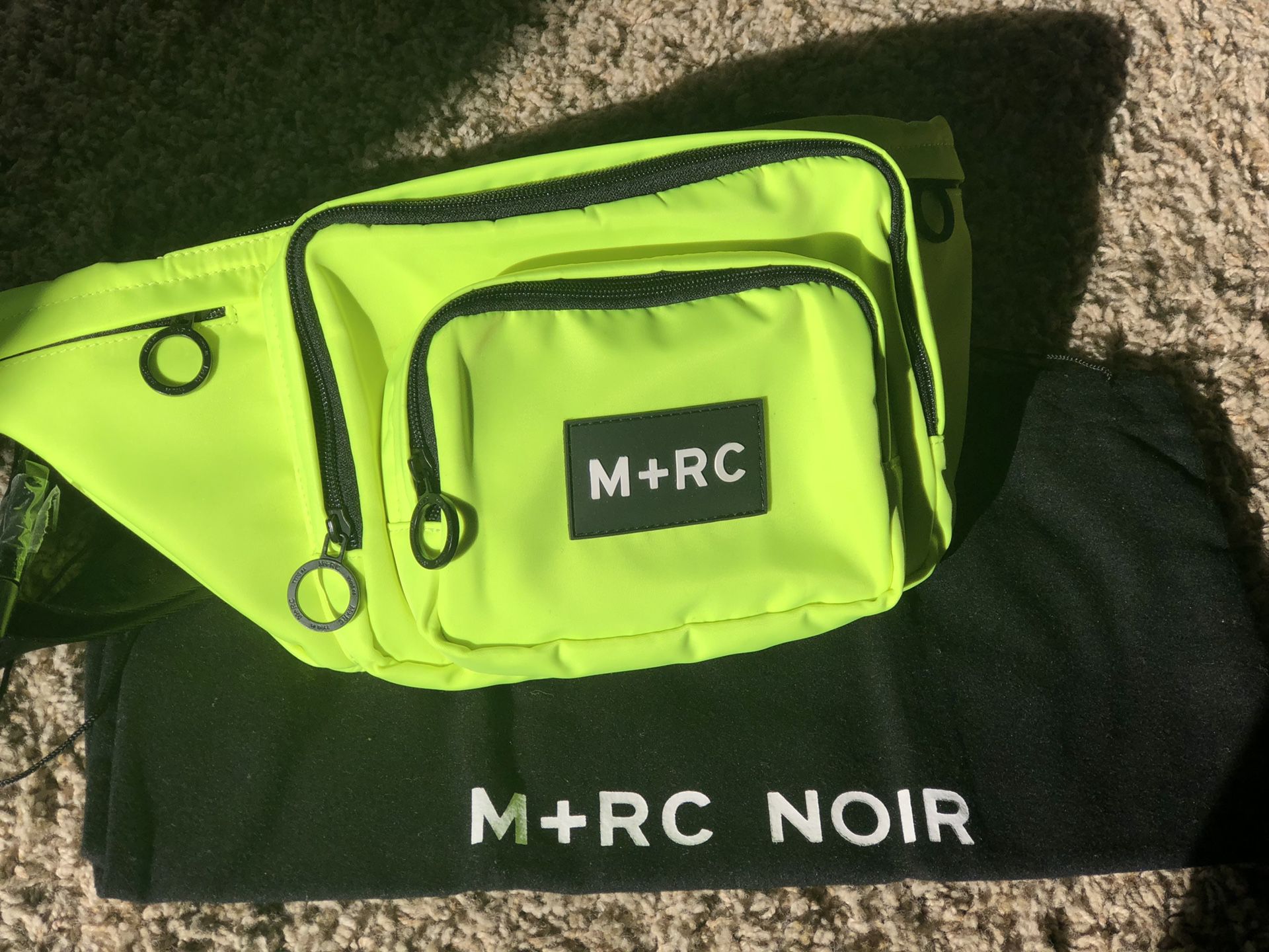 M+RC NOIR NEON GREEN OVER THE SHOULDER BAG
