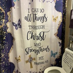 Shower Curtain With Rug And Towels