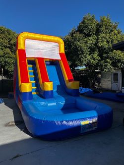 Inflatable Water Slide with Pool