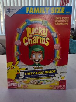 Lucky charms cereal Limited sealed box  25th Anniversary pokemon pack