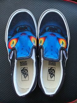 Vans x K-Pop Demon Hunters Kids Classic Slip-On Shoes Blue Derpy Size 13.5