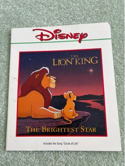 Vintage Disney The Lion King The Brightest Star 1994 Read Along Book Circle Life