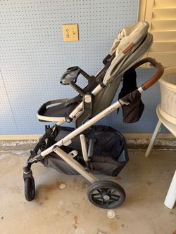 UPPAbaby VISTA Stroller – Henry Blue Marl + Snack Tray