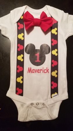 Mickey Mouse Birthday Shirt/ Onesie