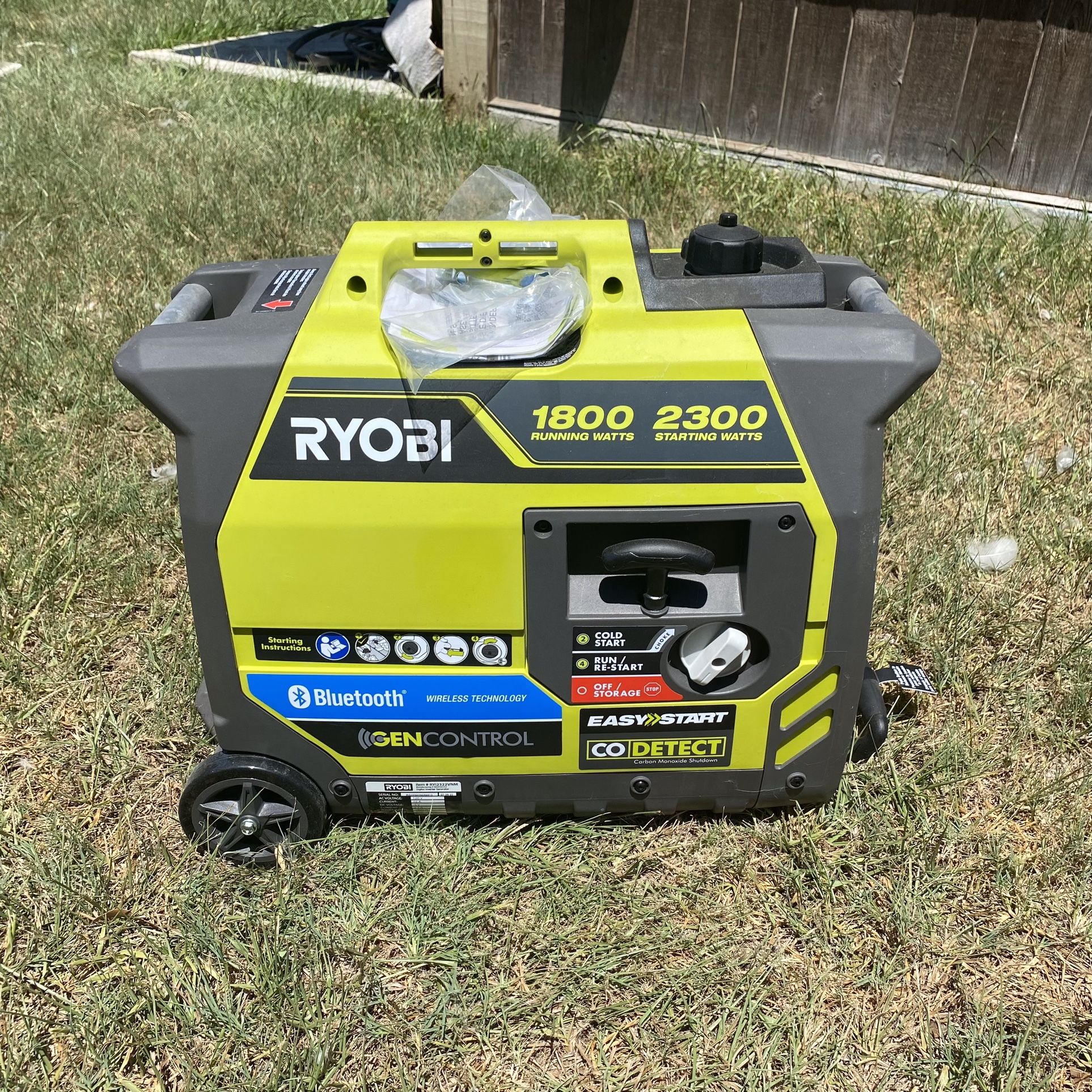 Ryobi Quiet Gasoline Generator W/ Bluetooth