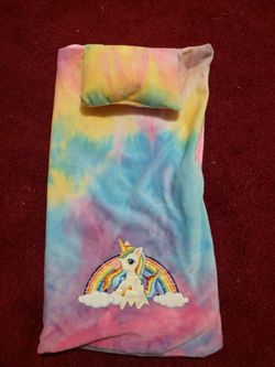 unicorn doll sleeping bag