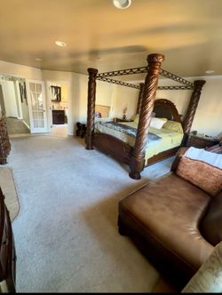 ✨ Luxury California King Canopy Bedroom Set – Complete Matching Set ✨