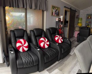 2 sets of theater recliners
