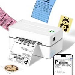 Bluetooth Thermal Label Printer, Wireless 4x6 Shipping Label Printers for Small Business, Compatible with Android&iOS and Windows, Address Label Print