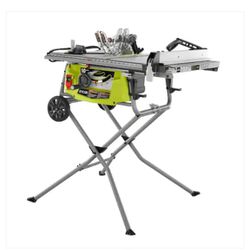 Table Saw With Rolling Stand. 