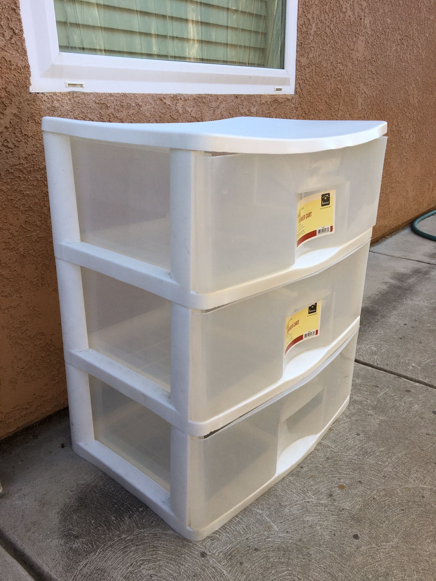 Plastic Organizer With 3 drawers .Long 22 Inches , Width 15 Inches 1/2, Height 24 Inches 