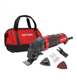CRAFTSMAN Oscillating Tool Kit with Sandpaper and Blades, 3-Amp, 14-Pieces, Corded (CMEW400)
