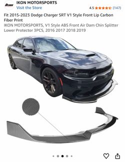 Dodge Charger Front Lip - Carbon Fiber Print