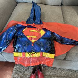 Superman Raincoat With Rain Boots