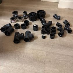 ABS Plumbing Fittings Lot – Elbows, Couplings, Traps, More 