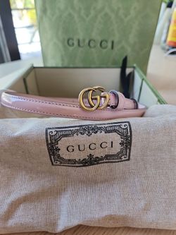 Gucci Belt - New Women's Gucci GG Marmont Porcelain Rose