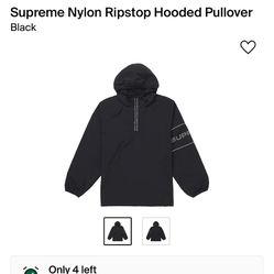 Supreme Nylon Rip stop Hooded Pullover 