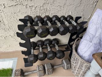 Weight set with racks