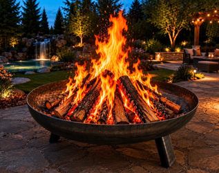 Outdoor steel fire pit 40 Inc brand new