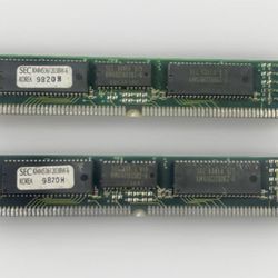 (2)- SEC KMM(contact info removed)BW-6 Tin 72-pin SIMM 60ns 1MBx36