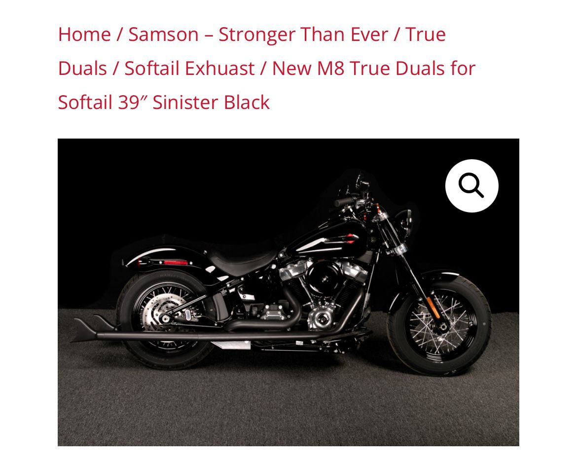 Samson Exhaust 39’ Fishtail Sinister Black 