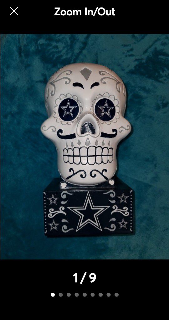 Dallas Cowboys 10 Sugar Skull Standee