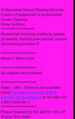 Professional House cleaning!