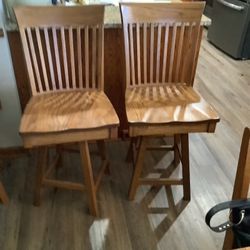 2  Amish Made Counter Stools