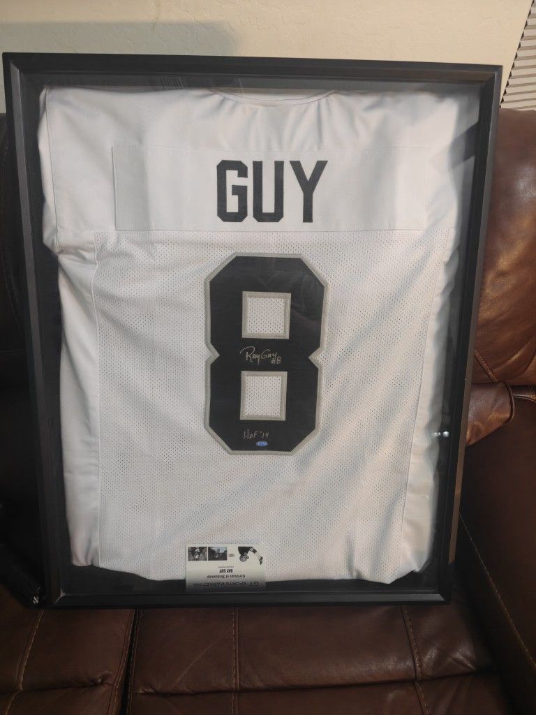 Autographed Ray Guy Raiders Jersey