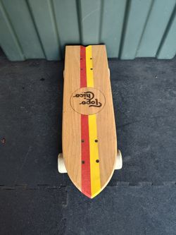 $60 firm, Yes, It's Available, Mini Cruiser Skateboard, 25 Inch, Morgan Pro Series LMF 65mm Blood Orange wheels, Caliber trucks, 'topo chico' griptape