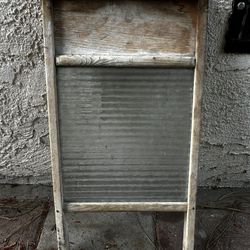 Antique Primitive Early National Glass Washboard