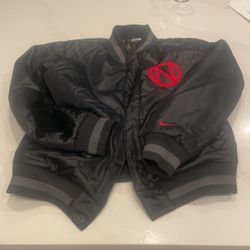 Nike Premium Basketball/Bomber Jacket Black Mens Medium