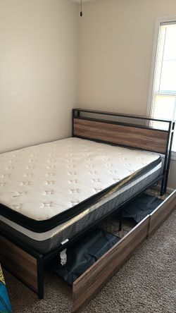 Queen Frame & Mattress