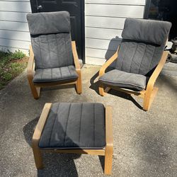 Armchairs and Footstool for sale 