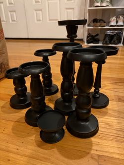 Black Candle Holders