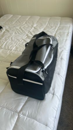 Black and Gray Duffel Bag