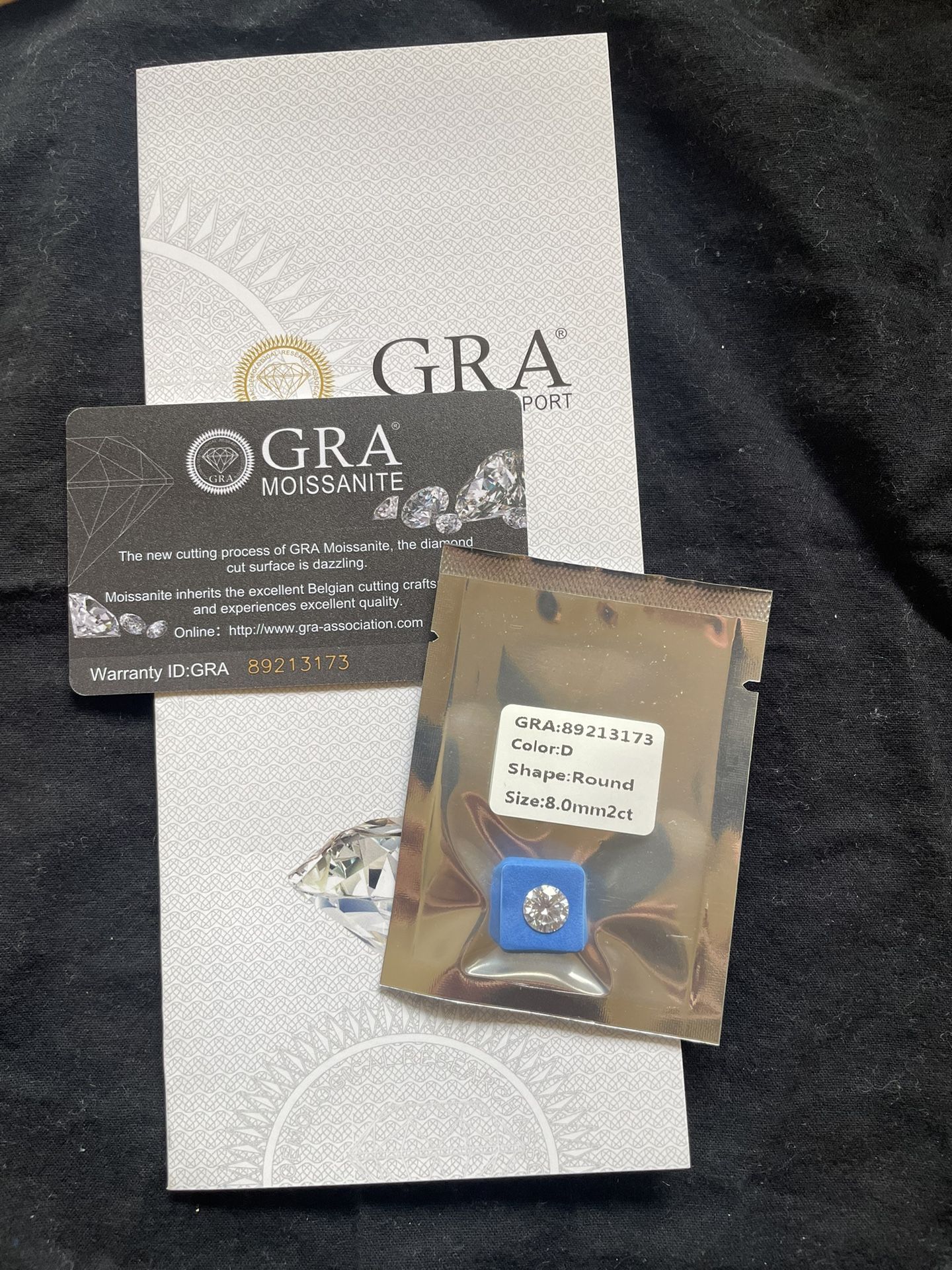 NEW Sealed W/Cert Moissanite Gem