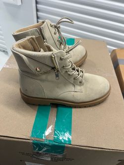 Lita Tan Lace-Up Platform Boots - Size 4M