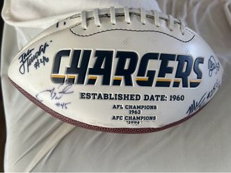 Autograph chargers, football